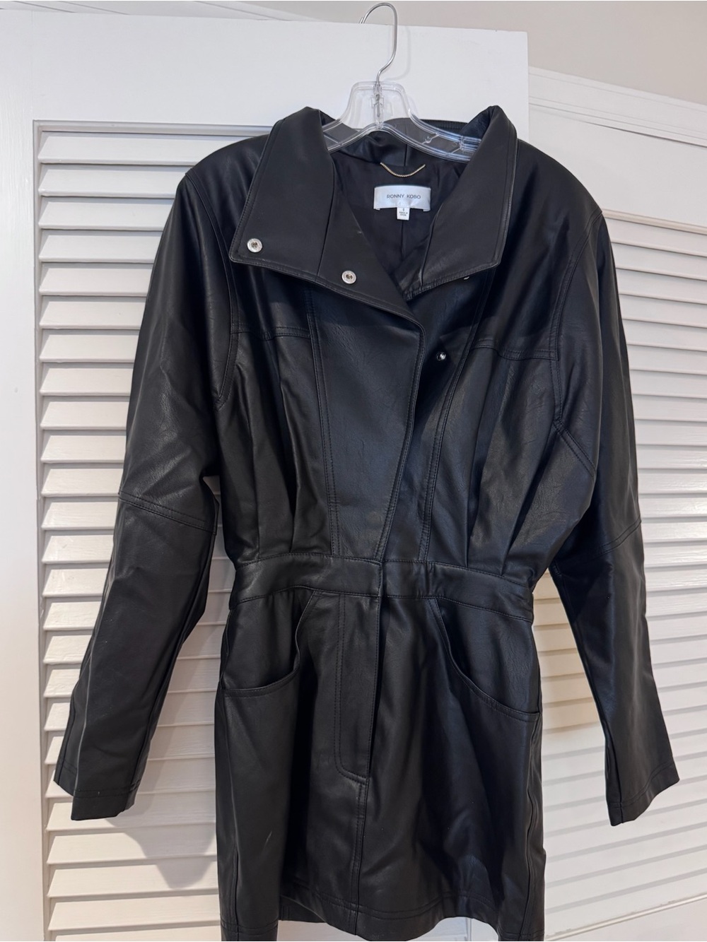 Ronny Kobo Maddix Faux leather mini dress - Picture 5 of 8